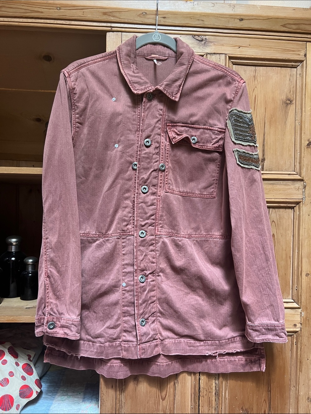 Free People Embellished Military Jacket